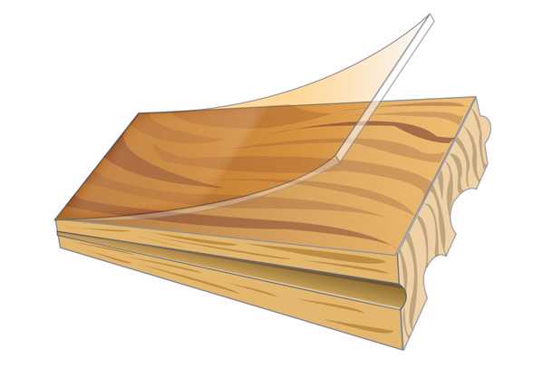 Illustration showing solid wood flooring