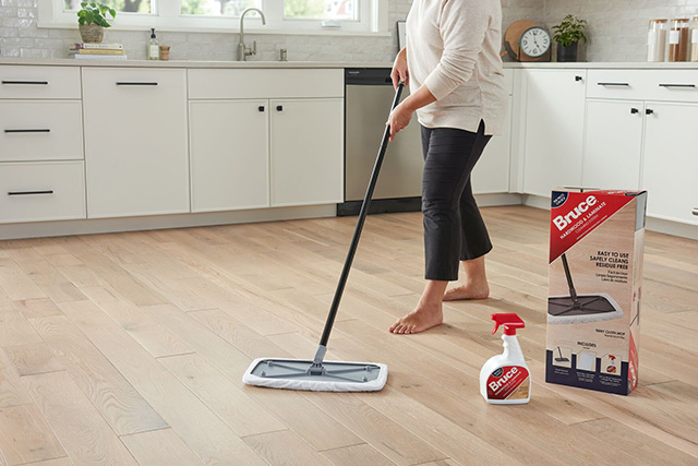 mopping with bruce hardwood floor cleaner products