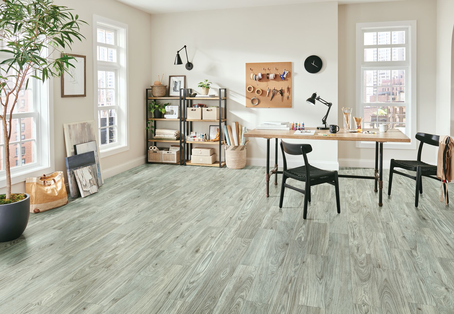 Modern Comfort Barn Grey Vinyl Sheet MB005401
