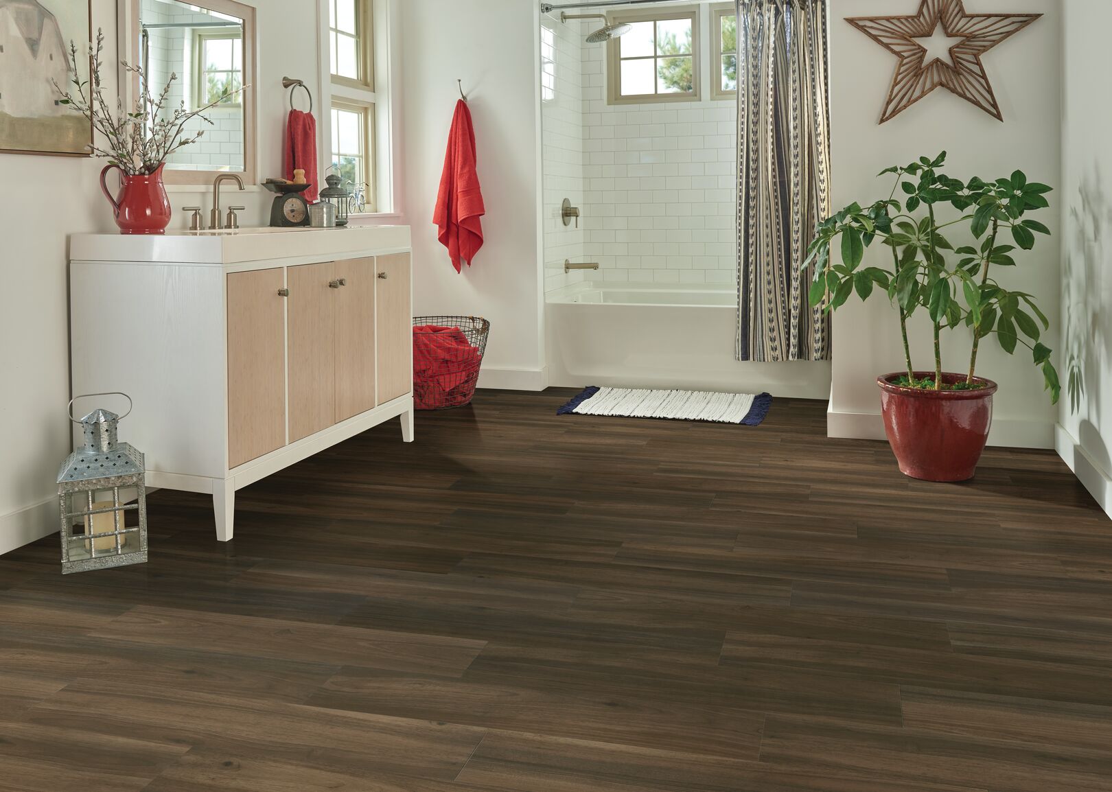 Liberty Forge Jamestown Walnut Luxury Vinyl Tile U5105651
